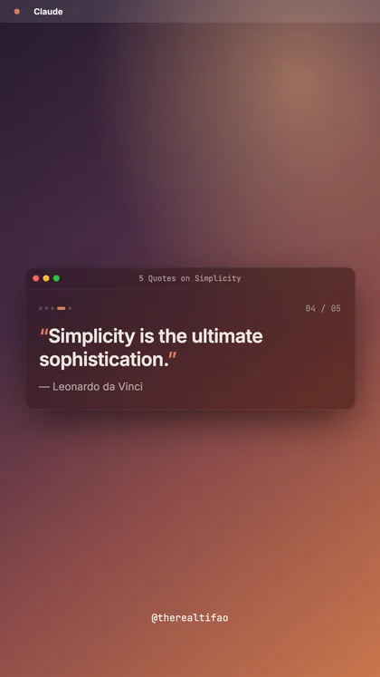 Terminal Desk — Quote card